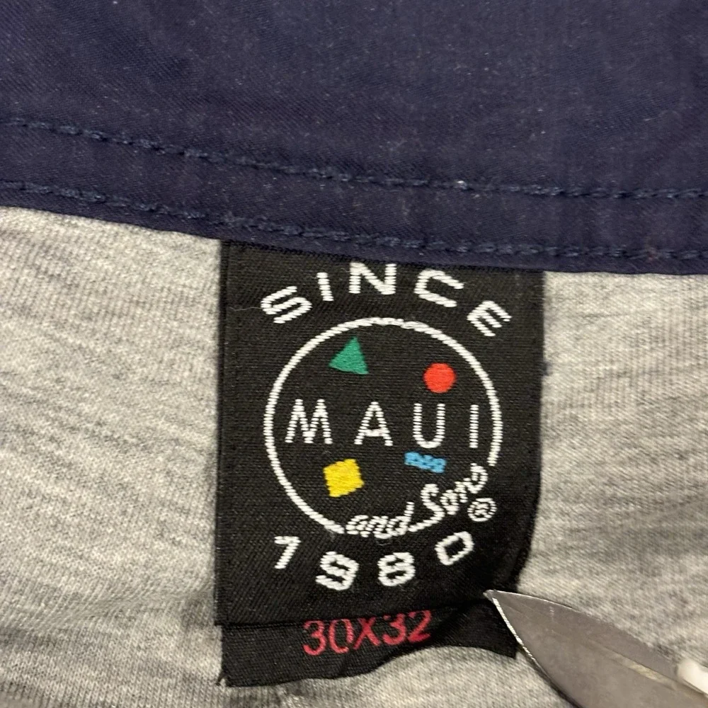 Vintage Maui & Sons Convertible Pants 30x32 Blue Lined Surfer‎ Skater Snowboard